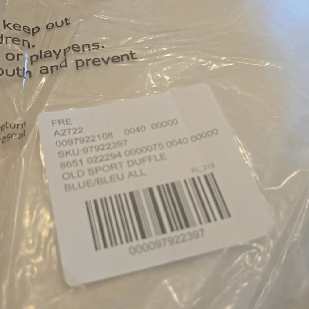 New In Package FP Movement Old Sport Duffle Bag. Blue - Picture 5 of 7